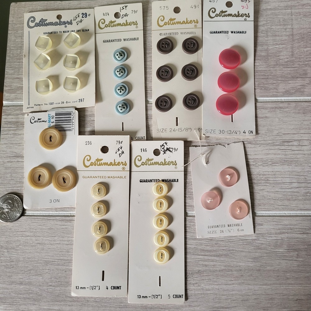 Vintage Sewing Buttons NOS  Arts Crafts